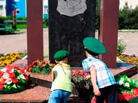 В память о погибших пограничниках 12-й заставы Московского тпограничного отряда